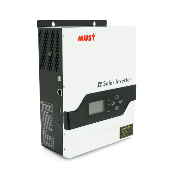 Гібридний інвертор 1500W 12V MUST PV18-1512VPM для сонячних електростанцій та автономних систем, струм заряду 10/20A, вхідна напруга 160-275V, MPPT 60A 15-145Vdc Гібридний інвертор 1500W 12V MUST PV18-1512VPM для сонячних електростанцій та автономних систем, струм заряду 10/20A, вхідна напруга 160-275V, MPPT 60A 15-145Vdc
