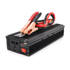 Інвертор напруги PI 3000ВА(1500Вт), 12/220V, approximated, 1 універсальна розетка, клем + крокодили Інвертор напруги PI 3000ВА(1500Вт), 12/220V, approximated, 1 універсальна розетка, клем + крокодили