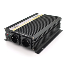 Інвертор напруги ORBUS ORMS24-1800 1800 Вт 24В/220В апроксимована синусоїда 2 розетки Schuko з клемними дротами та запобіжниками для автономного живлення