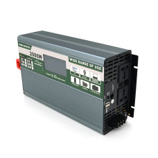 Інвертор напруги Demuda DMDPSW-2000W 12V/220V для безперебійного живлення з чистою синусоїдою, 2 розетками, 2 USB та RJ45