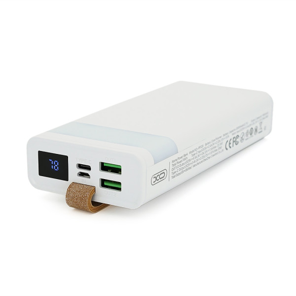 Портативный аккумулятор PowerBank XO-PR129 20000mAh для зарядки телефонов и планшетов, фонарик, вход Micro-USB и Type-C, выход 2xUSB и Type-C, QC22.5W/PD20W, белый Портативный аккумулятор PowerBank XO-PR129 20000mAh для зарядки телефонов и планшетов, фонарик, вход Micro-USB и Type-C, выход 2xUSB и Type-C, QC22.5W/PD20W, белый