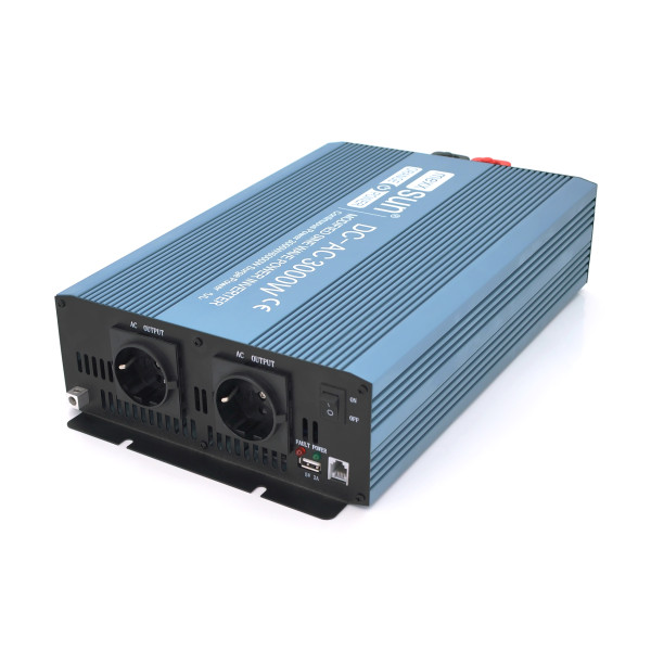Инвертор напряжения Mexxsun MXS-3000 24В/220В 3000Вт с чистой синусоидой и USB для автономного электроснабжения Инвертор напряжения Mexxsun MXS-3000 24В/220В 3000Вт с чистой синусоидой и USB для автономного электроснабжения