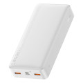Повербанк Baseus Bipow 20000mAh для зарядки гаджетов с цифровым дисплеем, 2xUSB, Type-C, компактен и легок, белый Повербанк Baseus Bipow 20000mAh для зарядки гаджетов с цифровым дисплеем, 2xUSB, Type-C, компактен и легок, белый