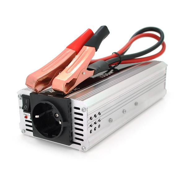 Инвертор напряжения POWERMASTER, 24V/220V, 1000W с модифицированной синусоидой, 1 Shuko, клеммы Инвертор напряжения POWERMASTER, 24V/220V, 1000W с модифицированной синусоидой, 1 Shuko, клеммы