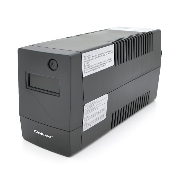 Источник бесперебойного питания Qoltec QLT450 240W для компьютеров и сетевого оборудования с AVR LED дисплеем и 2 розетками SCHUKO Источник бесперебойного питания Qoltec QLT450 240W для компьютеров и сетевого оборудования с AVR LED дисплеем и 2 розетками SCHUKO