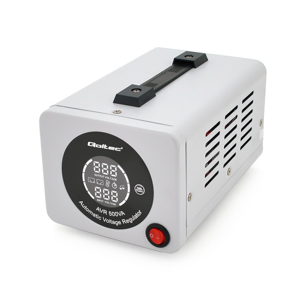 Стабилизатор Qoltec AVR-500VA, аналоговая индикация, 400W, 1 schuko, Q6 Стабилизатор Qoltec AVR-500VA, аналоговая индикация, 400W, 1 schuko, Q6