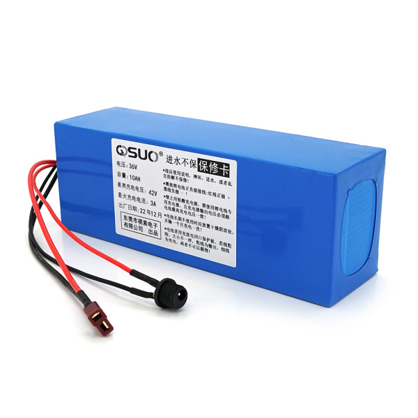 Акумуляторная батарея 36V 10A Li-ion 18650 для электровелосипедов и электроскутеров с разъемами DC 5.5x2.1 мм и T-2, компактные размеры 200х70х56 мм Акумуляторная батарея 36V 10A Li-ion 18650 для электровелосипедов и электроскутеров с разъемами DC 5.5x2.1 мм и T-2, компактные размеры 200х70х56 мм