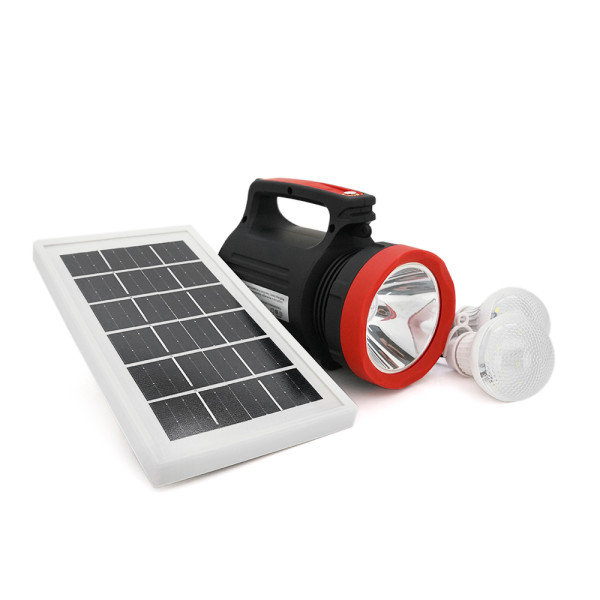 Переносний ліхтар LX-1902+Solar, три режими, акумулятор 7200mAh, сонячна панель, для кемпінгу та активного відпочинку, чорний, з зарядним пристроєм