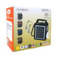Переносной фонарь KENSA FP-05-W-S-L+Solar+FM+MP3+Bluetooth+AUX, 2 лампы дополнительного освещения, 2 режима, зарядка от 5V, батарея 2*18650, Box