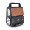 Переносной фонарь KENSA FP-05-W-S-L+Solar+FM+MP3+Bluetooth+AUX, 2 лампы дополнительного освещения, 2 режима, зарядка от 5V, батарея 2*18650, Box