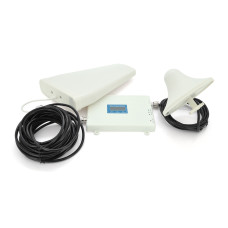 Комплект підсилювач GSM304-3G-4G 900/1800/2100МГц. Підсилювач тридіапазонний, антена прийому 10м кабелю, антена ретрансляції 3 метри. White Комплект підсилювач GSM304-3G-4G 900/1800/2100МГц. Підсилювач тридіапазонний, антена прийому 10м кабелю, антена ретрансляції 3 метри. White