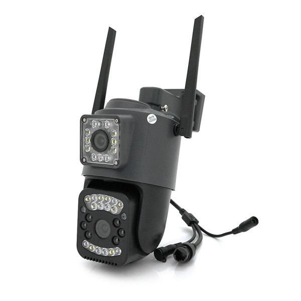 2+2Мп Wi-Fi видеокамера с двумя объективами уличная SD/карта YOSO YO-IPC40D4MP50 PTZ 2.8mm V380 2+2Мп Wi-Fi видеокамера с двумя объективами уличная SD/карта YOSO YO-IPC40D4MP50 PTZ 2.8mm V380