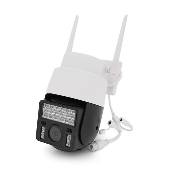 Вулична IP камера 5Мп Wi-Fi з сиреною та SD-картою YOSO YO-IPC43D5MP50 PTZ для охорони території з нічним баченням та детектором руху Вулична IP камера 5Мп Wi-Fi з сиреною та SD-картою YOSO YO-IPC43D5MP50 PTZ для охорони території з нічним баченням та детектором руху