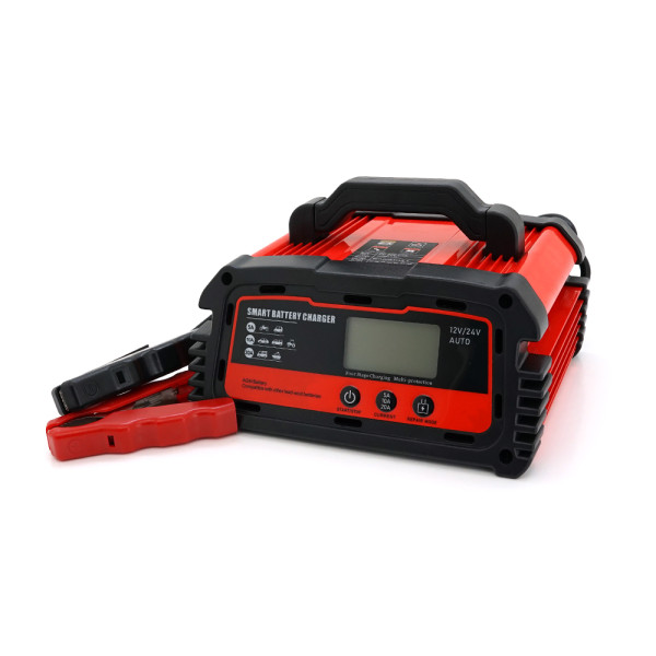 Автоматичне ЗУ DEMUDA DMD-DC200plus для акумулятора 12V/24V (WET, AGM, GEL), зарядний струм 12V/20A, 24V/10A, AC110/220V, LCD, крокодили Автоматичне ЗУ DEMUDA DMD-DC200plus для акумулятора 12V/24V (WET, AGM, GEL), зарядний струм 12V/20A, 24V/10A, AC110/220V, LCD, крокодили