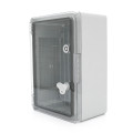 Бокс прочный из ABS пластика с монтажной панелью 350х250х150, с прозрачными дверцами, IP65