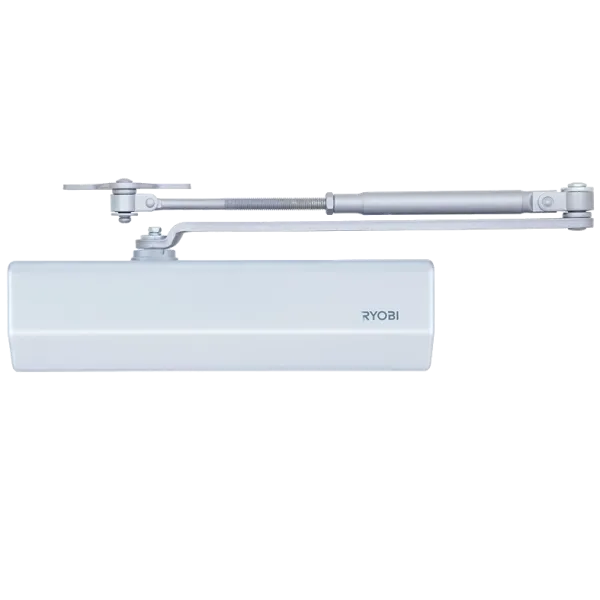 Доводчик двери накладной RYOBI 2000 D-2055V SILVER BC UNIV_ARM для наружной и внутренней двери с регулируемыми скоростями и функцией защиты от ветра Доводчик двери накладной RYOBI 2000 D-2055V SILVER BC UNIV_ARM для наружной и внутренней двери с регулируемыми скоростями и функцией защиты от ветра