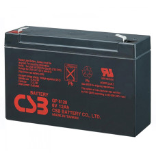 Акумуляторна батарея CSB GP6120 6V 12Ah для блоків живлення ДБЖ, систем відеоспостереження, сигналізації та резервного освітлення