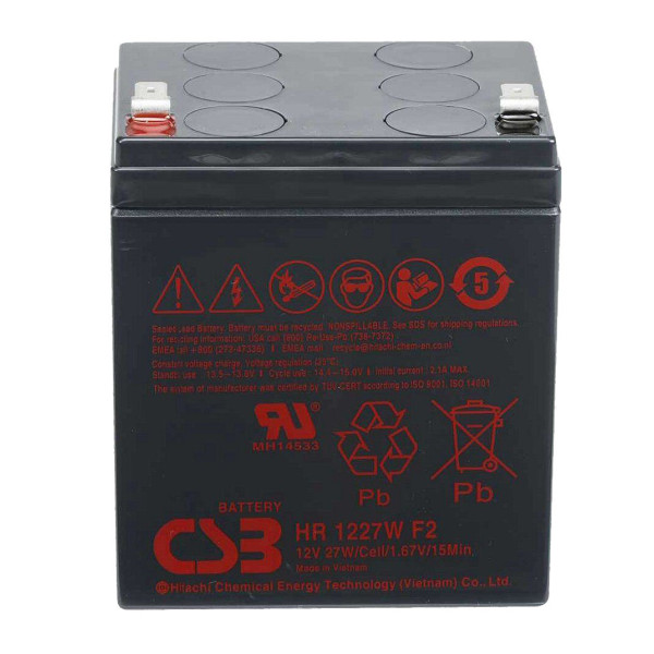 Акумуляторна батарея CSB HR1227WF2 12V 6.5Ah AGM для ДБЖ та систем відеоспостереження, сигналізації й резервного живлення Акумуляторна батарея CSB HR1227WF2 12V 6.5Ah AGM для ДБЖ та систем відеоспостереження, сигналізації й резервного живлення