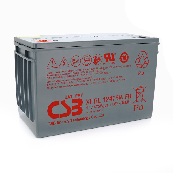 Акумуляторна батарея 12V 118.8Ah CSB XHRL12475WFR для сонячних систем 343x213x170 мм з макс. струмом розряду 800А та гарантованою ємністю Акумуляторна батарея 12V 118.8Ah CSB XHRL12475WFR для сонячних систем 343x213x170 мм з макс. струмом розряду 800А та гарантованою ємністю