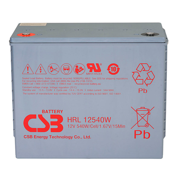 Акумуляторна батарея HRL12540W 12V 130Ah 343x170x274 мм для джерел безперебійного живлення та систем відеоспостереження