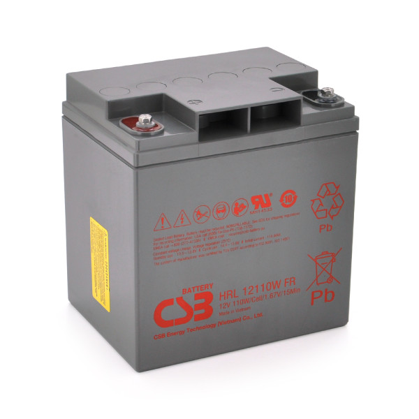 Акумуляторна батарея AGM 12V 28Ah CSB HRL12110WFR для ДБЖ та систем з високими струмами 166х125х175 мм Акумуляторна батарея AGM 12V 28Ah CSB HRL12110WFR для ДБЖ та систем з високими струмами 166х125х175 мм
