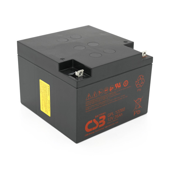 Акумуляторна батарея 12V 26Ah CSB GPL12260 для систем безпеки та відеоспостереження (166х175х125 мм) Q2/72 В'єтнам Акумуляторна батарея 12V 26Ah CSB GPL12260 для систем безпеки та відеоспостереження (166х175х125 мм) Q2/72 В'єтнам