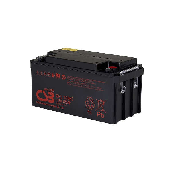 Акумуляторна батарея 12V 65Ah CSB GPL12650 для систем безперебійного живлення, відеоспостереження та пожежної сигналізації 350х166х174мм Акумуляторна батарея 12V 65Ah CSB GPL12650 для систем безперебійного живлення, відеоспостереження та пожежної сигналізації 350х166х174мм