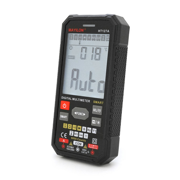 Мультиметр Mayilon HT-127A, вимірювання: V, A, R, C, F, T Мультиметр Mayilon HT-127A, вимірювання: V, A, R, C, F, T