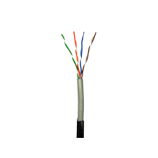 Кабель кручена пара GEAR UTP 4x2x0,51 Cat5E, CCA, PVC+PE, для зовнішніх робіт, чорний, 305m
