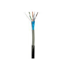 Кабель кручена пара GEAR FTP 4x2x0,51 Cat5E, CCA, PVC+PE, для зовнішніх робіт, чорний, 305m