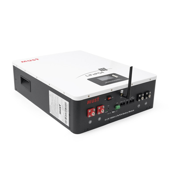 Акумуляторна батарея LiFePO4 LP16-48100 51.2V 100Ah для енергетичних систем 6000 циклів компактна 625x442x177 настінний монтаж Акумуляторна батарея LiFePO4 LP16-48100 51.2V 100Ah для енергетичних систем 6000 циклів компактна 625x442x177 настінний монтаж