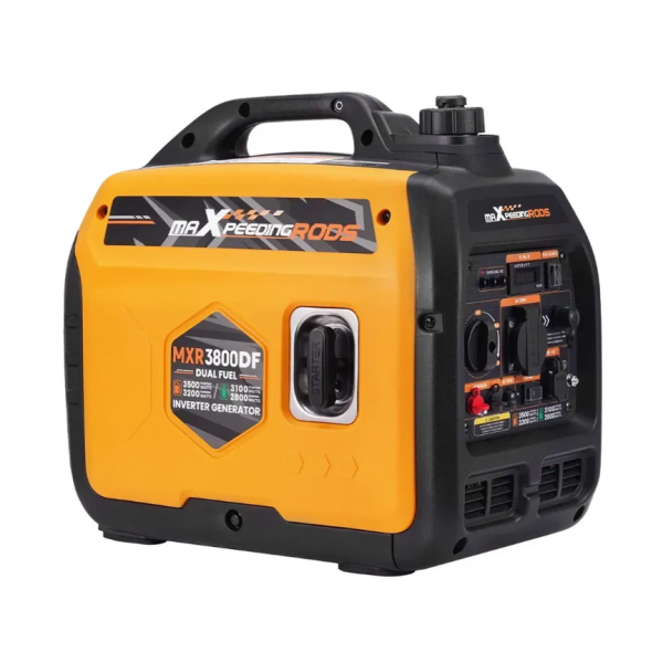 Генератор інверторний БЕНЗИНОВИЙ MXR3800 (3,2 kW), однофазний, 220V, 50Hz, об'єм бака 4л, ручний запуск Генератор інверторний БЕНЗИНОВИЙ MXR3800 (3,2 kW), однофазний, 220V, 50Hz, об'єм бака 4л, ручний запуск