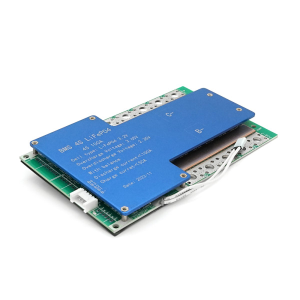 BMS плата LiFePO4 14.6V 4S 100A з контролем температури для моніторингу акумуляторних систем BMS плата LiFePO4 14.6V 4S 100A з контролем температури для моніторингу акумуляторних систем