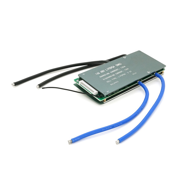 BMS плата Leiba LiFePo4 48V 16S 120A з алюмінієвим радіатором для безпечного управління зарядом і розрядом акумуляторів