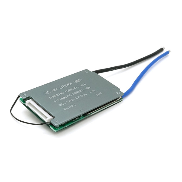 BMS плата Leiba LiFePo4 48V 16S 40A для акумуляторних систем з алюмінієвим радіатором для безпечного заряджання та захисту від перегріву
