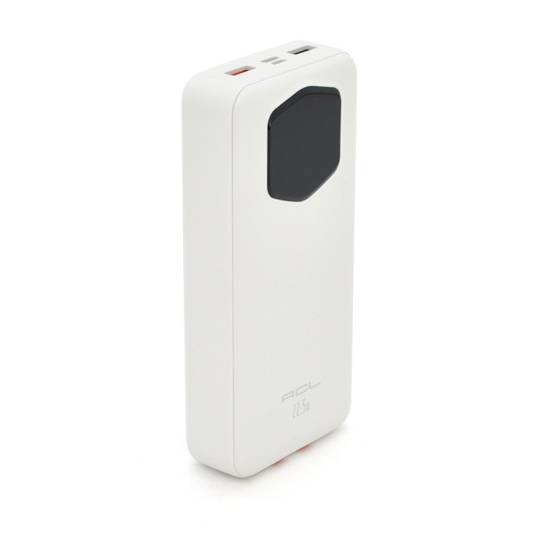 Повербанк 20000mAh ACL PW-140 22.5W с кабелем Type-C и Lightning для зарядки мобильных устройств, белый, 0,450 кг, в коробке Повербанк 20000mAh ACL PW-140 22.5W с кабелем Type-C и Lightning для зарядки мобильных устройств, белый, 0,450 кг, в коробке