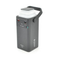 Powerbank ACL PW-152 80000mAh, 22.5W, 2xUSB, 4 кабелі (USB/Micro/Type-C/Lighting), Ліхтар, 1.4кг, Black, Box