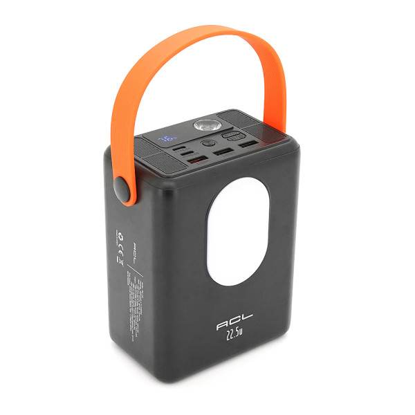 Внешний аккумулятор ACL PW-143 80000mAh для смартфонов и планшетов, PD22.5W, 3xUSB, USB-C, 4 кабеля, фонарик, черный/белый Внешний аккумулятор ACL PW-143 80000mAh для смартфонов и планшетов, PD22.5W, 3xUSB, USB-C, 4 кабеля, фонарик, черный/белый
