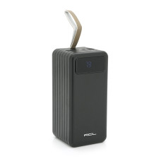 Портативний зарядний блок ACL PW-94 80000mAh для смартфонів і планшетів, 4xUSB, 4 кабелі (USB/Micro/Type-C/Lightning), вага 1,4 кг, чорний