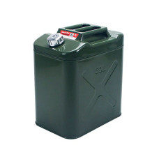 Каністра металева Merlion YT-HS-FX-30L з клапаном і гнучкою лійкою, 30л, для зберігання рідин, зелена, 355х255х420мм