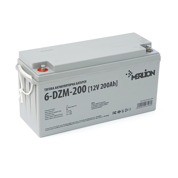 Акумуляторна батарея AGM 6-DZM-200 12V 200Ah М8 для електротранспорту та резервного живлення Акумуляторна батарея AGM 6-DZM-200 12V 200Ah М8 для електротранспорту та резервного живлення
