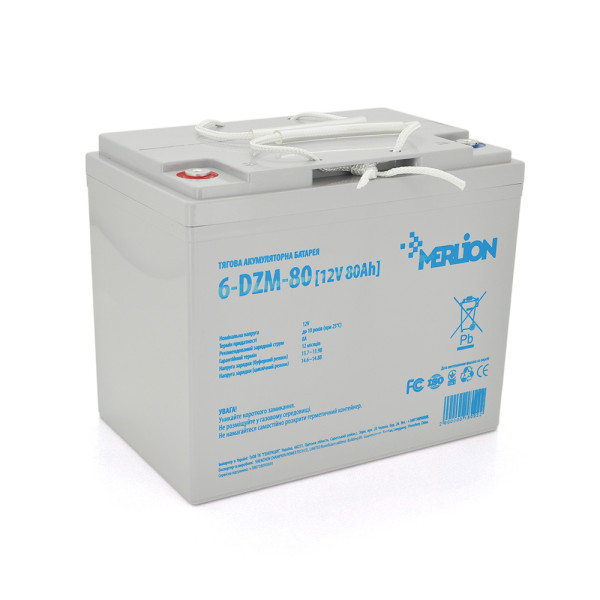Акумуляторна батарея AGM 6-DZM-80 12V 80Ah для складської техніки, електровізків, штабелерів та безперебійників Акумуляторна батарея AGM 6-DZM-80 12V 80Ah для складської техніки, електровізків, штабелерів та безперебійників