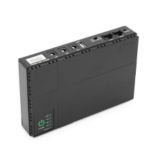 ДБЖ UPS-36W DC1036P для роутерів і комутаторів PON/POE, 36 Вт, 10400 мАг, 5/9/12V, 1A/2A, Black BOX