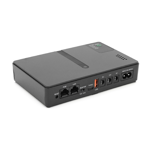 ДБЖ UPS-18W DC1018P YT45949 блок безперебійного живлення для роутерів комутаторів PON POE 5 9 12V 1A 11600mAh чорний