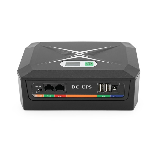 ДБЖ UPS-45W DCP-45W-20 для роутерів/комутаторів/PON/POE-430(15-24V), 5/9/12V, 20800мAh(8*2600MAh), USB 3.0, Black, BOX ДБЖ UPS-45W DCP-45W-20 для роутерів/комутаторів/PON/POE-430(15-24V), 5/9/12V, 20800мAh(8*2600MAh), USB 3.0, Black, BOX