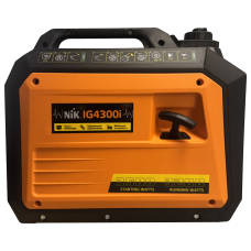 Генератор інверторний бензин NIC IG4300I, однофазний 220V, 50Hz, 3.2KW, мідна обмотка, ручний пуск, об'єм 5л. 23кг Генератор інверторний бензин NIC IG4300I, однофазний 220V, 50Hz, 3.2KW, мідна обмотка, ручний пуск, об'єм 5л. 23кг