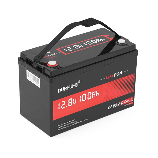 Акумуляторна батарея LiFePO4 Dumfume Q1 12,8V 100Ah 1280Wh in10A/out20A для безперебійного живлення систем відеоспостереження та охорони
