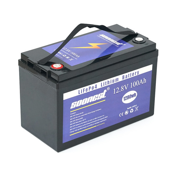 Акумуляторна батарея LiFePO4 SOONEST 12.8V 100Ah 50/100A для резервного живлення систем відеоспостереження та охорони Акумуляторна батарея LiFePO4 SOONEST 12.8V 100Ah 50/100A для резервного живлення систем відеоспостереження та охорони