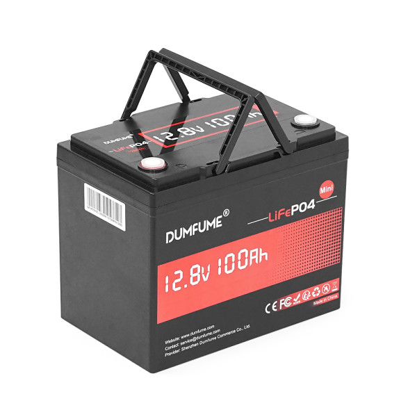 Акумуляторна батарея LiFePO4 Dumfume MINI 12,8V 100Ah 1280Wh Q1 для резервного живлення охоронної системи Акумуляторна батарея LiFePO4 Dumfume MINI 12,8V 100Ah 1280Wh Q1 для резервного живлення охоронної системи