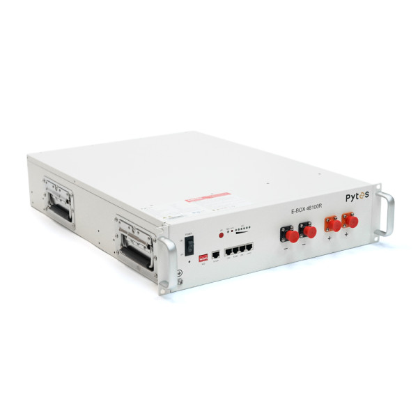 Акумуляторна батарея LiFePO4 51.2V 100Ah PYTES E-BOX-48100R для системи зберігання енергії 5.12kWh, компактна та безобслуговувана, 440x620x117 мм, 51 кг Акумуляторна батарея LiFePO4 51.2V 100Ah PYTES E-BOX-48100R для системи зберігання енергії 5.12kWh, компактна та безобслуговувана, 440x620x117 мм, 51 кг